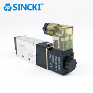 4V-Serie 4V110-M5 5-poliges 2-Wege-Einspulen-24-V-Magnetventil für Textil maschinen Luft bearbeitungs pneumatische Teile aus Aluminium legierung - Product Image 5