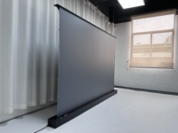 Écran de projection motorisé HD 4K de 100 pouces, argenté, à tension par languettes, pour cinéma maison portable, écran de projection électrique escamotable