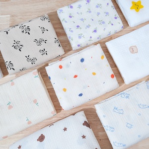 Cao cấp đa-màu Crepe bông vải dệt thoi đôi Crepe dệt với cao cấp muslin tùy chọn in ấn cho cô gái - Product Image 2