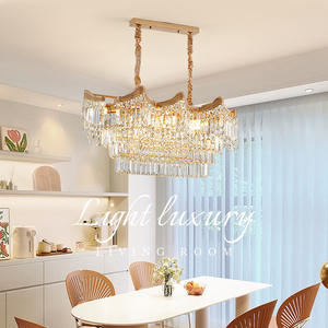 Nordic Living Room hang Lamp Modern Luxury Golden Crystal Chandelier Led for Living Room Bedroom - Product Image 2