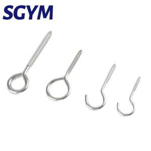 Gancho de ojo de acero inoxidable 304, Perno de tornillo abierto, cerrado, autorroscante, tornillo de Copa, tornillo de madera, gancho de signo de interrogación - Product Image 3