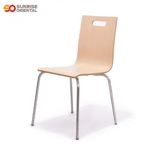 stock product online wholesale 12mm bentwood plywood fast food restaurant chairs