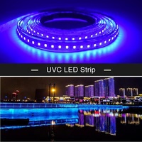 Tira de Luces LED UV Flexible SMD2835 de 12V, Base E27/E26, Ultravioleta Púrpura de 270nm, para Uso Médico, Hogar y Oficina, 2G11 G5