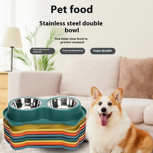 Tigela Dupla Removível para Pets em Aço Inoxidável e PP, Grande Capacidade, Anti-Inchaço, Leve, para Alimentação Lenta, Base Destacável para Cães - Product Image 2
