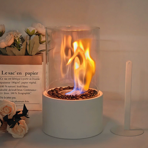 Nouveau design Mini foyer de table en métal pour patio, brasseur à alcool pour bureau, décoré de galets - Product Image 1