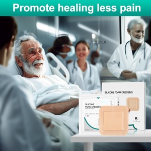 Pansements imperméables de grande taille certifiés CE ISO YOJO, 17,5x17,5 cm, pansement en mousse de silicone avec bordure - Product Image 6