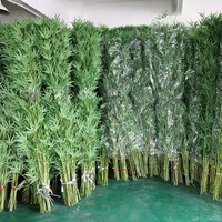 Plante artificielle en bambou 1,5 m, branche de bambou taïwanaise entièrement en plastique, arbre en bambou, plante artificielle verte en pot de pépinière, arbre décoratif
