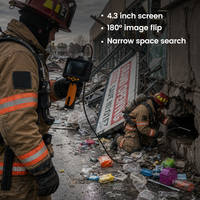 Caméra de détection murale étanche 5m avec écran LCD Full HD pour la recherche de débris après effondrements de bâtiments