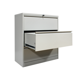 Armoire de classement en métal à 3 tiroirs, large, en acier, pour la maison, lettres A4, casiers de rangement avec serrure à clé - Product Image 3