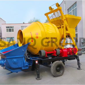 SANQ Pompa Mixer Beton Elektrik, Mixer Semen Jalan, Pompa Mixer Generator Elektrik dengan 30m 3/H Output Beton - Product Image 1