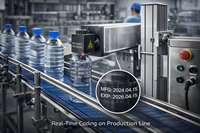Máquina de Marcado Láser de CO2 Dafeng DF-5300 de 30W, DXF/BMP, Alta Precisión, Refrigeración por Agua para Línea de Producción de Alta Velocidad, Código de Fecha