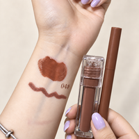 Kit de gloss et crayon à lèvres 2-en-1 hydratant végétalien, longue tenue, sans transfert, pour marque privée