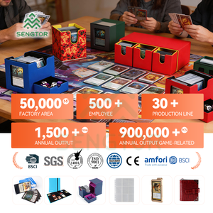 Boîte de rangement à rabat en PU orange, personnalisable, flexible et résistante aux rayures, pour la protection des jeux de cartes - Product Image 5