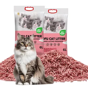 Vente en gros d'accessoires pour chats de qualité supérieure 2.5kg Produits pour animaux de compagnie Fournisseurs de litière pour chats Litière agglomérante forte grossistes de tofu pour chats