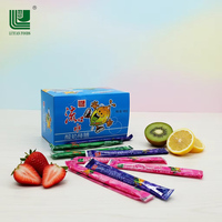 Chewing-gum Halal fruité semi-moelleux personnalisé, four saveurs, en vrac, boîte multicolore, avec autocollant, pour enfants, vente en gros, directement de l'usine