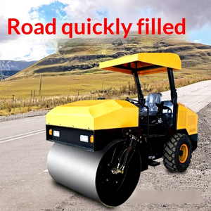 Rodillo compactador manual de doble rueda de acero tipo automóvil para movimiento de tierras y compactación de césped, con motor y bomba, productividad de 13 m/h 1 - Product Image 1