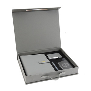 豪华促销商务定制皮革笔记本带盒和钢笔企业礼品套装批发办公室 - Product Image 2