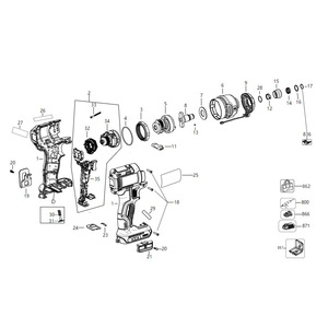 บริการซ่อมชุดมอเตอร์สวิตช์เครื่องขันสกรู Dewalt DCF887 - Product Image 2