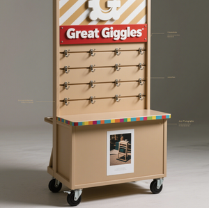 Soporte de pie para tarjeta de felicitación, soporte para el suelo para extensiones de cabello, estante de exhibición de calcetines, estante de pared de listón - Product Image 2