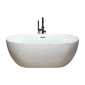 Oval <b>Acrylic</b> Bathtub 160Cm Modern Design For Home Hotel Use With Faucet Set Durable Adult Size - Product Image 5