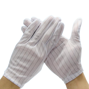 Утолщенные, износостойкие, двусторонние перчатки с точечным покрытием из полиуретана, антистатические, белые, мягкие, приятные для кожи - Product Image 6