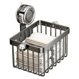 Panier de rangement mural rectangulaire durable à ventouse Lteng pour salle de bain, porte-serviettes pour l'angle de l'évier - Product Image 4