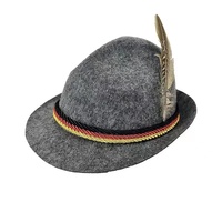 HLC personnalisé LOGO allemand bière fête Alpine Jazz plume Fedora chapeaux Festival fête casquettes vacances Oktoberfest chapeau pour hommes femmes