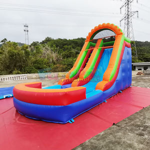 Tobogán acuático comercial para niños con piscina inflable para el patio trasero. - Product Image 3