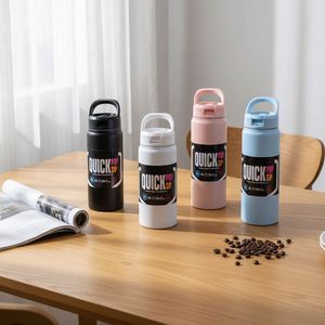 Basic Dual-Handle Stainless Steel Vacuum <b>Insulated</b> <b>Mug</b> Thermal Flask With 6-12 Hours Insulation for Back to School Outdoor Use - Product Image 2