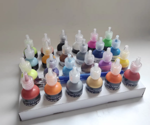 Proveedor dorado permanente 24 colores 30 ml pintura de tela 3D para ropa con plantillas de plantilla para tela - Product Image 3