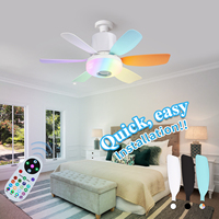 Bombillas LED E27 para Ventilador de Techo, con Control de Temperatura de Color RGB, Tres Colores Atenuables, Ritmo Fantasma, las Mejores Luces Modernas para el Hogar Inteligente