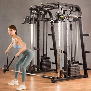 Thương mại phòng tập thể dục thiết bị cơ thể xây dựng điện ngồi xổm tất cả trong một huấn luyện viên giá đa chức năng Smith máy cho nhà phòng tập thể dục - Product Image 4