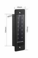 Lector de Tarjetas RFID con Teclado Táctil OEM, Controlador de Acceso ISO 14443A 125kHz/13.56MHz, Carcasa Impermeable de Aleación de Zinc, Interfaz Wiegand