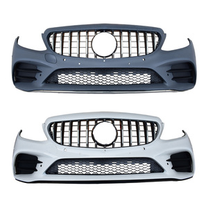 Pare-chocs avant Mercedes-Benz W205 pour Classe C 2015-2019 avec emplacements pour feux antibrouillard, kit de modernisation - Product Image 1