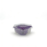 Boîte à gâteau carrée en PET transparente jetable écologique YS pour l'emballage alimentaire, le pique-nique, le pain et le sucre