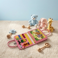 Livre sensoriel Montessori personnalisable en feutre pour bébé, livre d'activités éducatif réutilisable avec autocollants magiques, jouet pour enfants