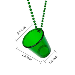 Collar de 12 vasos de chupito de plástico con cuentas, accesorios para despedida de soltero/a, para hombres y mujeres - Product Image 4