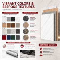 Panneau mural décoratif SPC de haute qualité avec surface 3D, finition marbre, résistant aux rayures, revêtement anti-UV pour l'intérieur