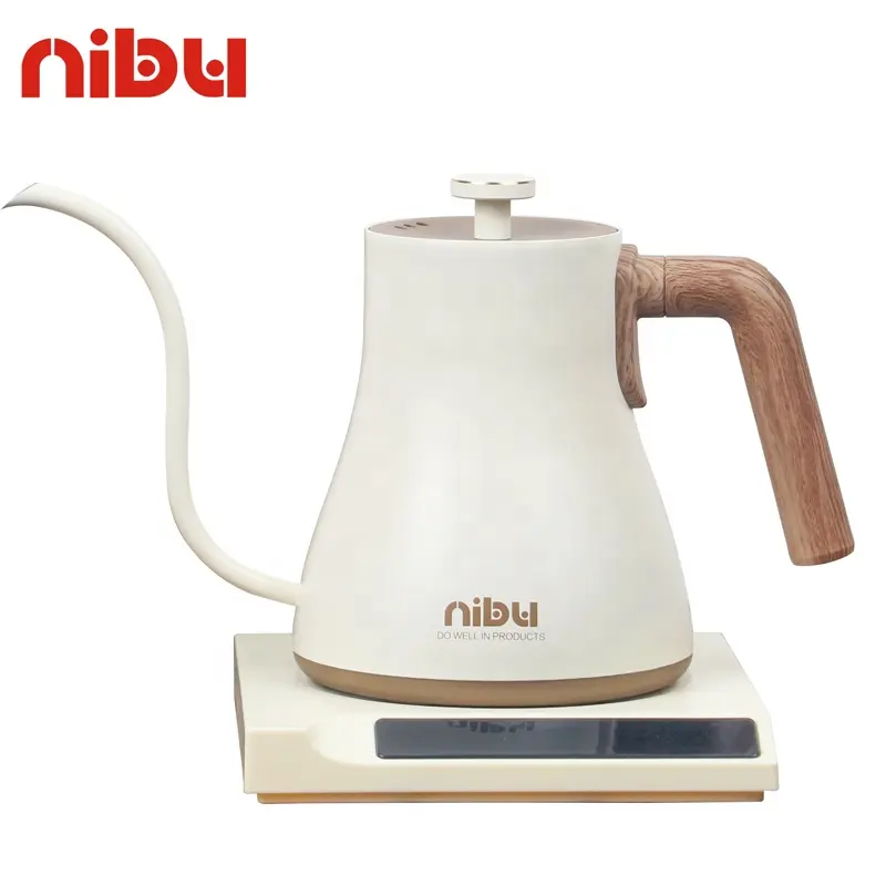 Nibu Kleine Koffie Waterkoker Met Temperatuurregeling Thee Pot Drip Giet Over Rvs Zwanenhals Koffie Waterkoker