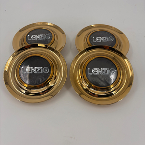 Tapas centrales flotantes (4 piezas) en oro/cromo/plata cepillada/oro cepillado para ruedas de radios y ruedas cóncavas - Product Image 3
