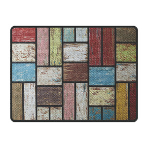 Abstract Geometric <b>Doormat</b> Rectangle Polyester Fiber Indoor Modern Design Washable Stain Resistant - Product Image 3