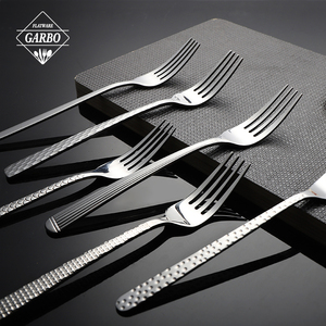 Bền 18/0 thép không gỉ bạc Flatware bữa ăn tối ngã ba <span class=keywords><strong>6</strong></span> cái thiết lập trong Tie thẻ cao cấp Bộ đồ ăn - Product Image 2