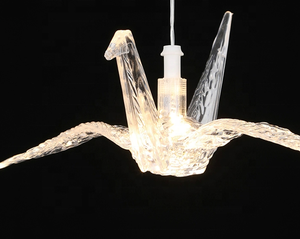 Vente en gros d'accessoires de mise en page de scène de mariage 10 têtes acrylique <span class=keywords><strong>grue</strong></span> lumineuse plafonnier décoratif LED cristal <span class=keywords><strong>oiseau</strong></span> lustre lumières - Product Image 3