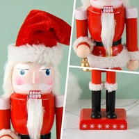 Casse-noisette artisanal exclusif de la série de Noël King Design, 25 cm, en bois massif, pour décorations de Noël