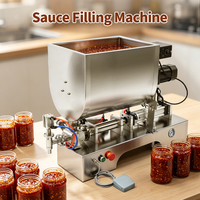 Machine de remplissage horizontale semi-automatique pneumatique de 3 à 5000 ml pour sauces et pâtes, destinée aux produits alimentaires et aux condiments