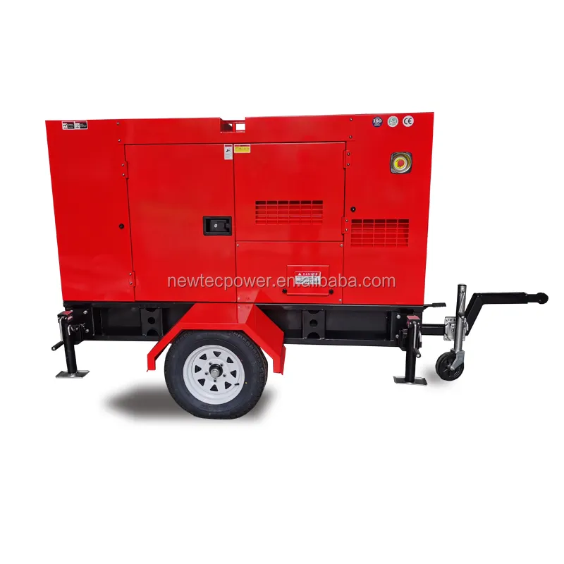 50hz three phase 15kw 18kva silent diesel generator trailer powered by Fawde engine 20kw 25kva