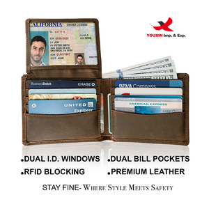 Wholesale Custom Logo <b>Men</b> Card Holders Purse <b>Mens</b> <b>Wallet</b> Genuine Leather Bifold <b>Rfid</b> <b>Wallets</b> <b>for</b> <b>Men</b> - Product Image 2