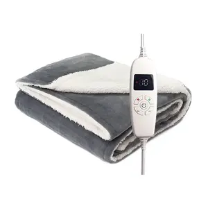 best service and low price 50*60" electric blanket heating warm for winter with 10 heat settings controller