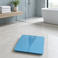 Balance connectée intelligente en gros avec quatre électrodes, affichage numérique en verre, écran LED dissimulé, fonction application, capacité 180 kg, pour salle de bain