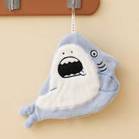 FF3822 microfibre drôle Animal main serviette décoration de la maison salle de bain cuisine chiffons de nettoyage mignon requin main sèche serviette